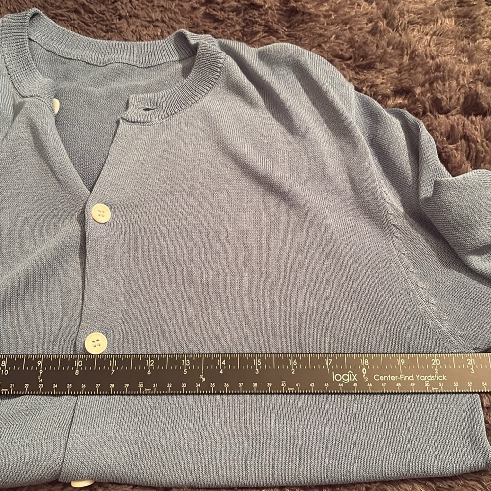 Manfinity Large Blue Casual Button Down Shirt Rel… - image 8